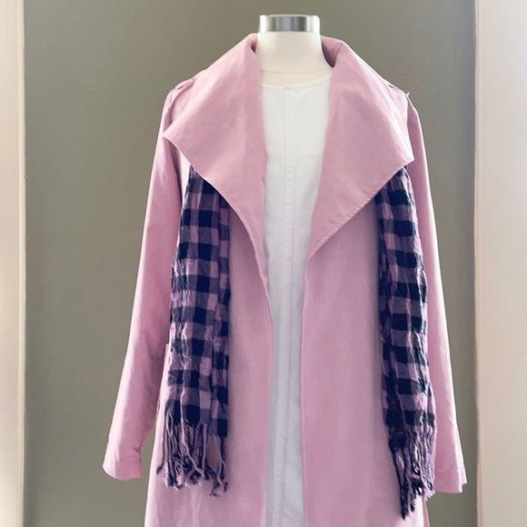 NWT VERO MODA Lightweight trench coat in pink Size M - Picture 12 of 13